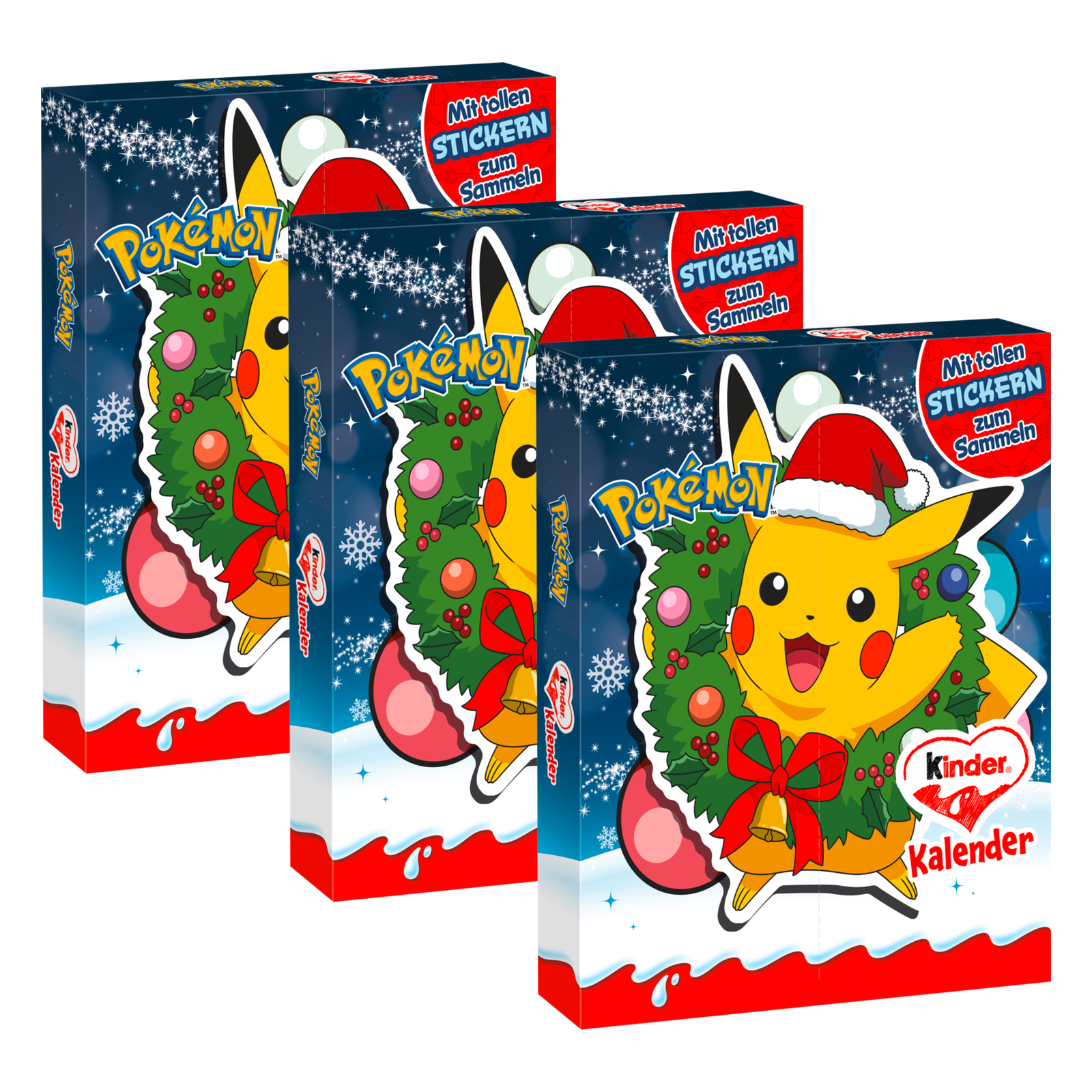 Ferrero Kinder Mix Pokemon Kalender – 3 x 198 g (594 g)