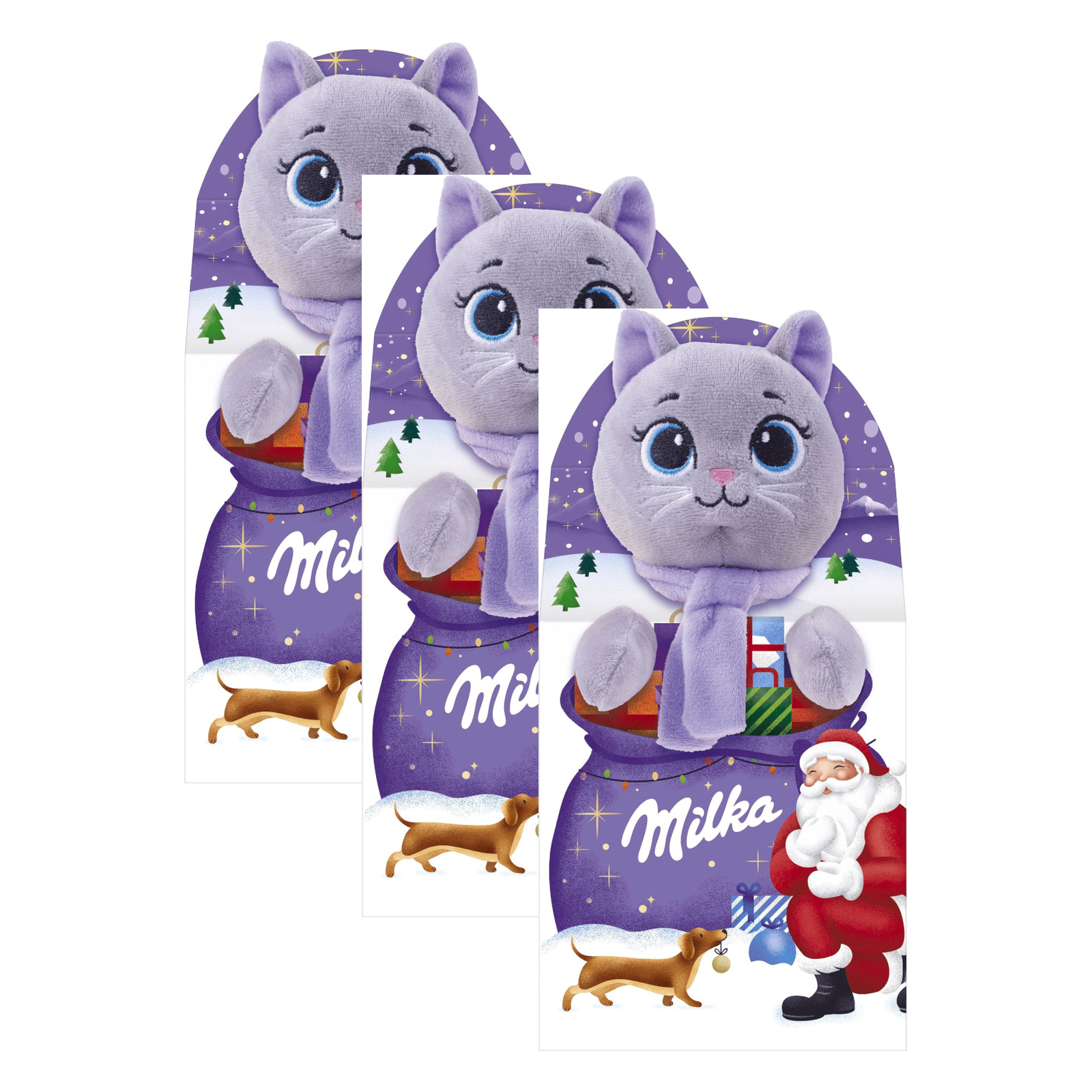 Milka Schokolade mit Plüschtier – 3 x 96 g (288 g)