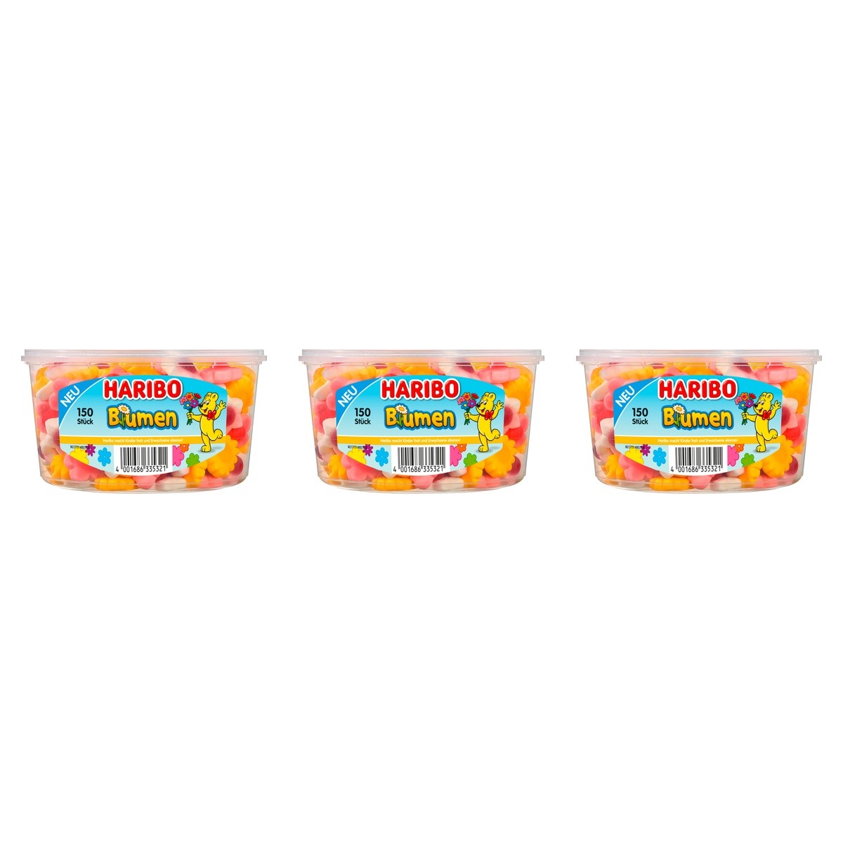 Haribo Blumen 150ST – 3 x 1020 g (3060 g)