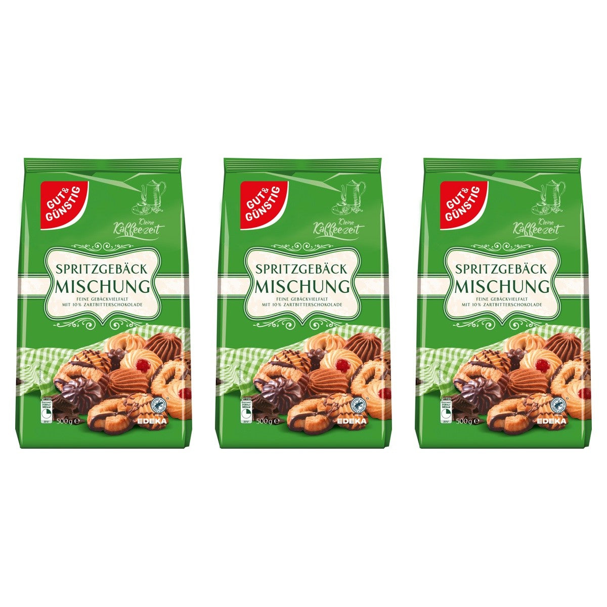 Gut&Günstig Spritzgebäckmischung – 3 x 500 g (1500 g)