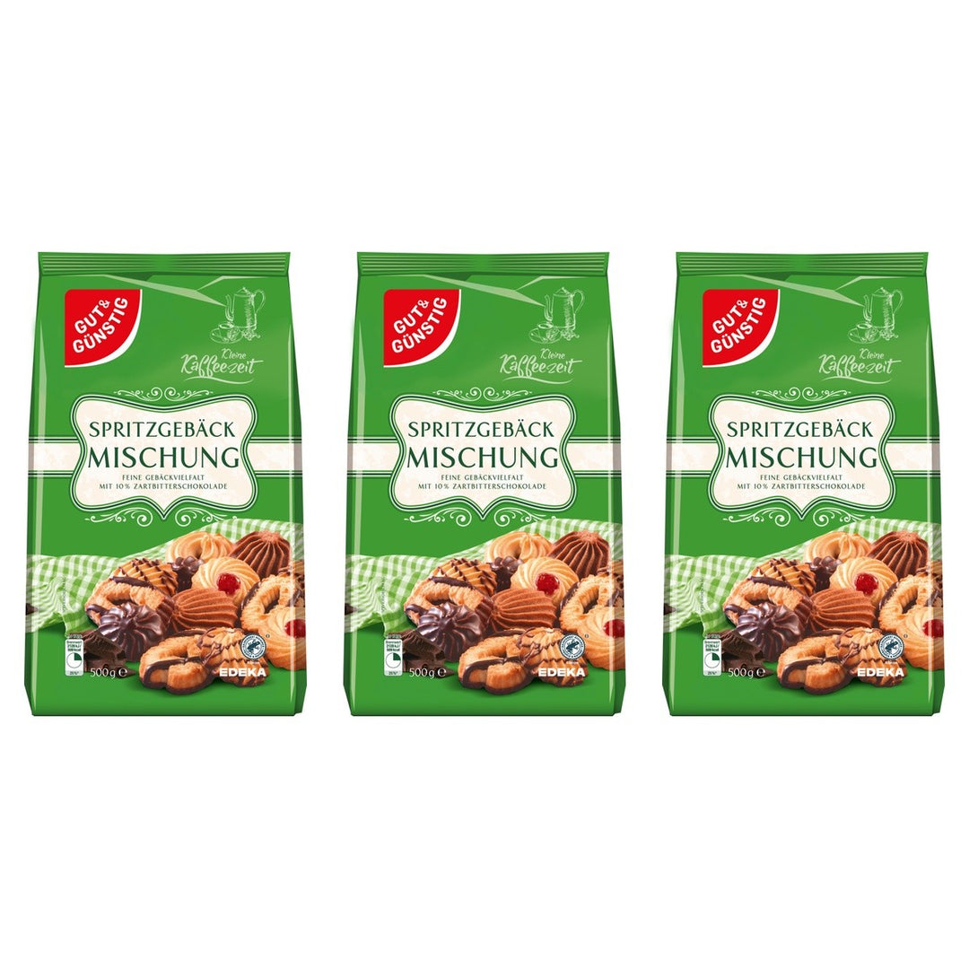 Gut&Günstig Spritzgebäckmischung – 3 x 500 g (1500 g)