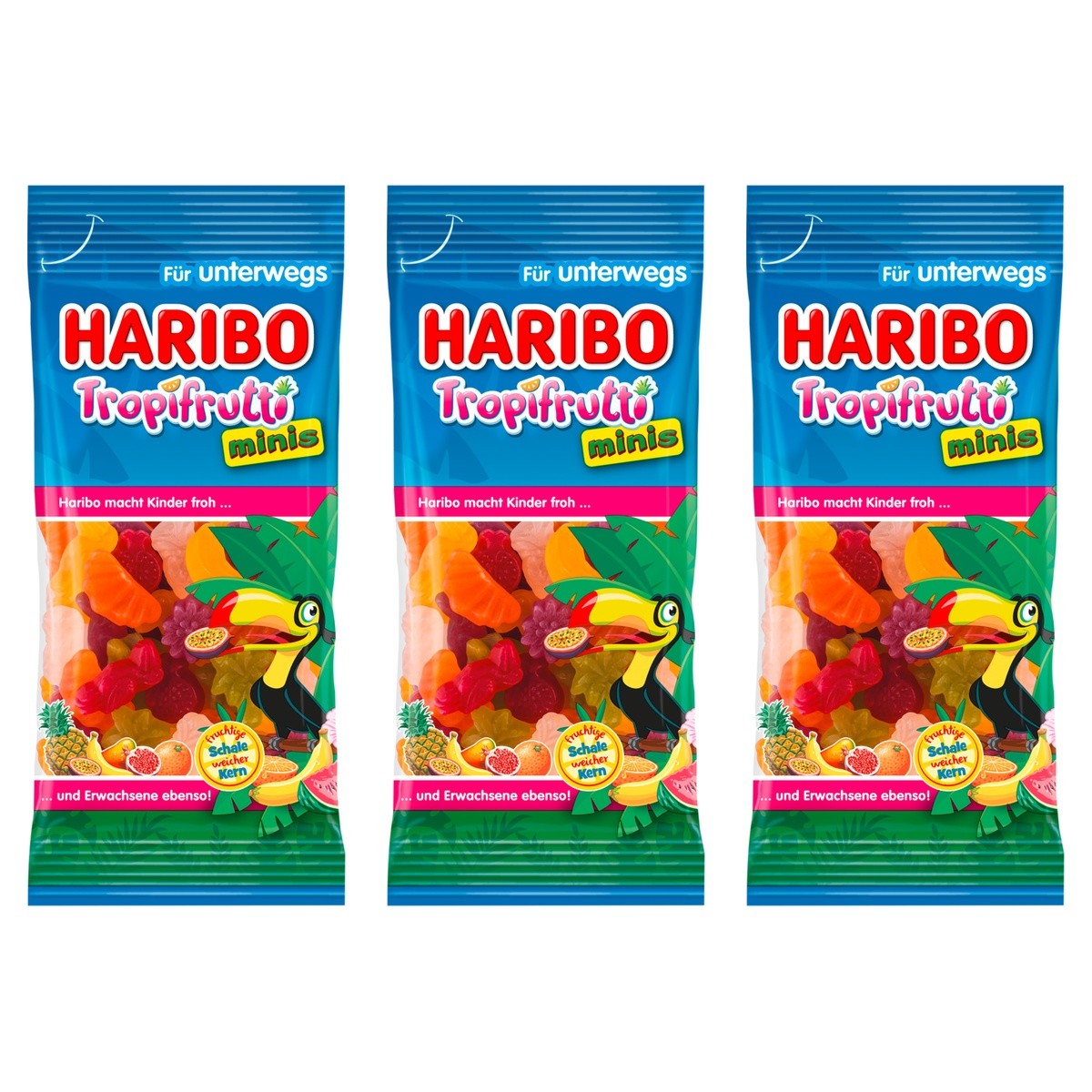 Haribo Tropifrutti Mini – 3 x 75 g (225 g)