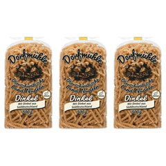 Dorfmühle oberschwäbische Land-Nudeln Dinkel Spiralen Nudeln – 3 x 500 g (1500 g)