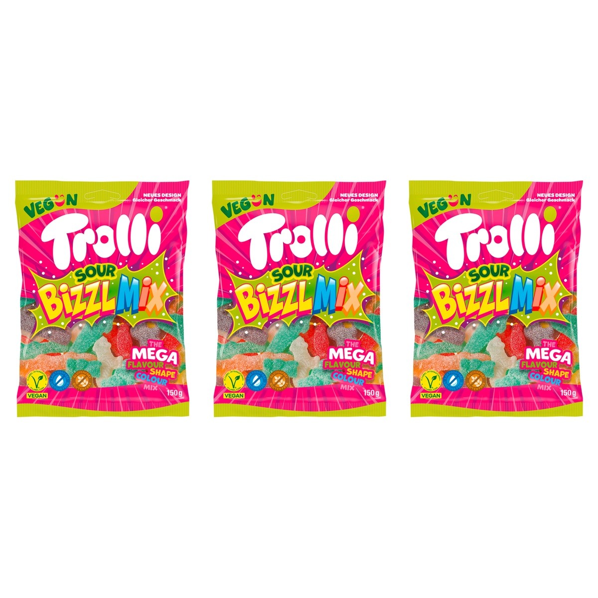 Trolli Bizzl Mix – 3 x 150 g (450 g)