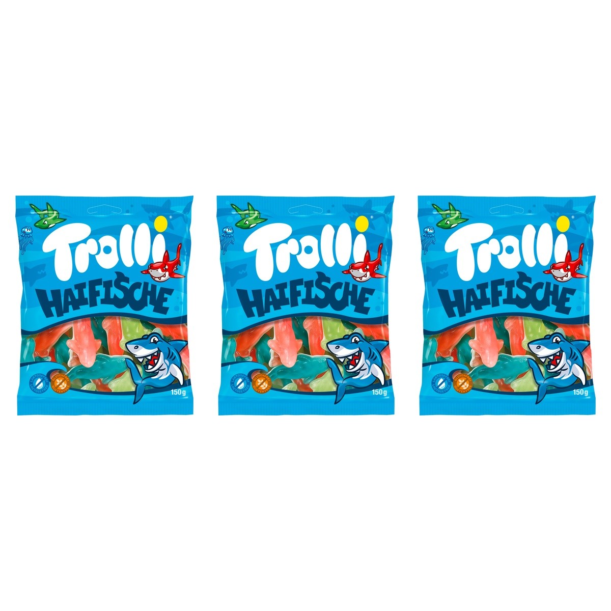 Trolli Haifische – 3 x 150 g (450 g)