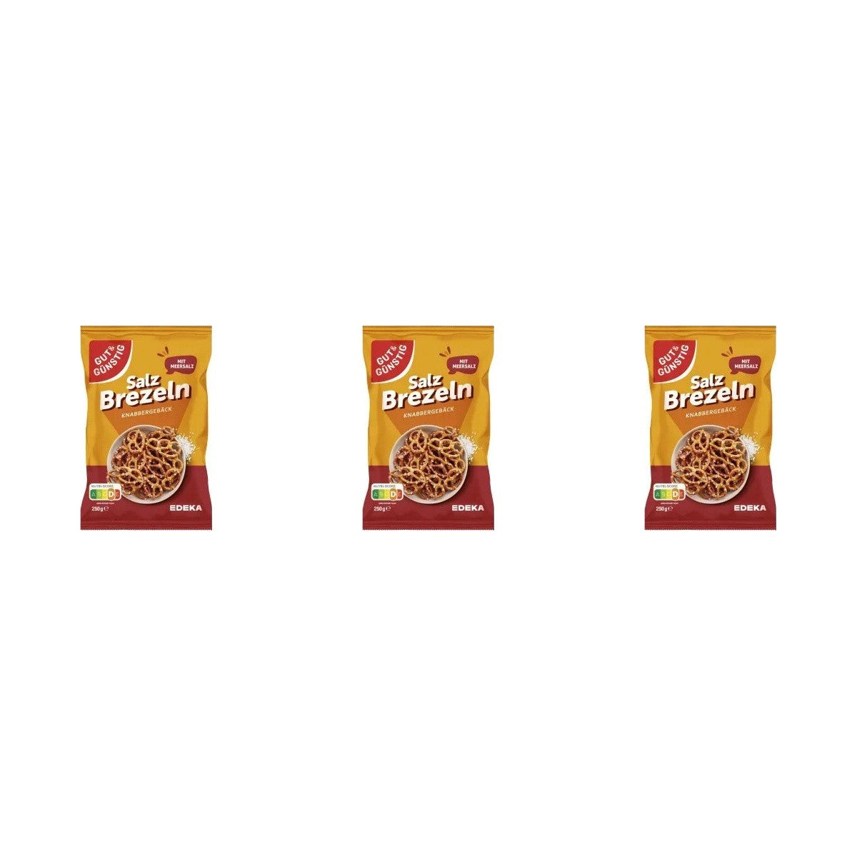 Gut&Günstig Salzbrezeln – 3 x 250 g (750 g)