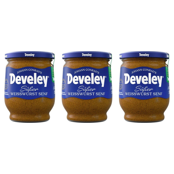 Develey Weißwurstsenf süß – 3 x 250 ml (750 ml)