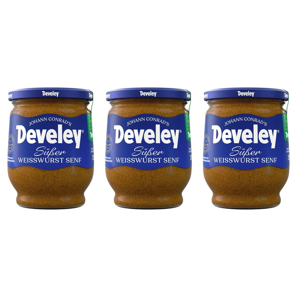 Develey Weißwurstsenf süß – 3 x 250 ml (750 ml)