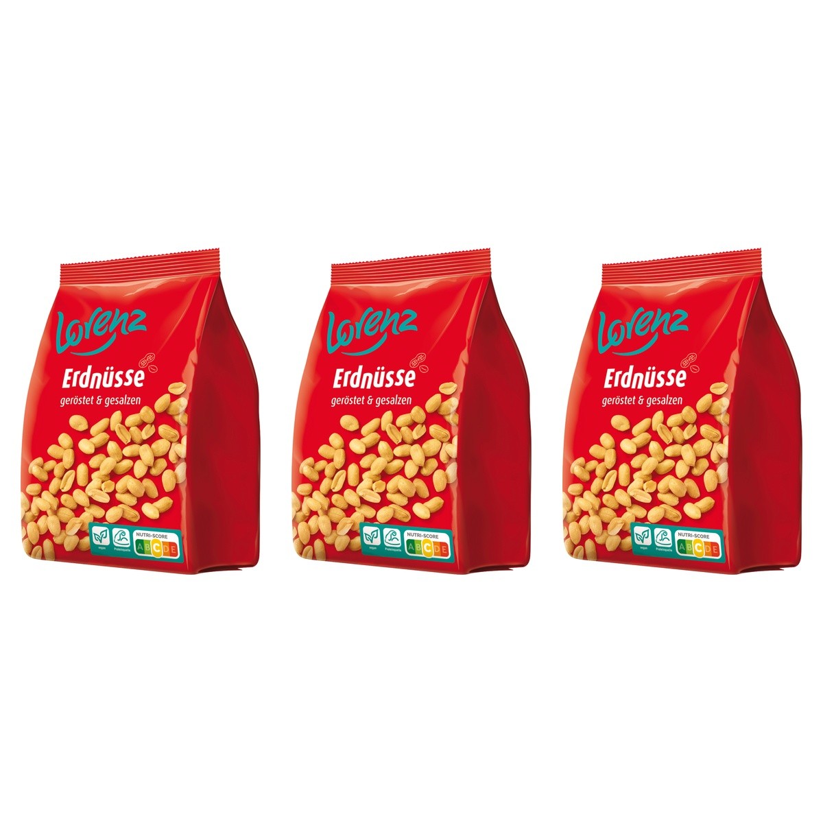 Lorenz Erdnüsse geröstet-gesalzen – 3 x 1000 g (3000 g)