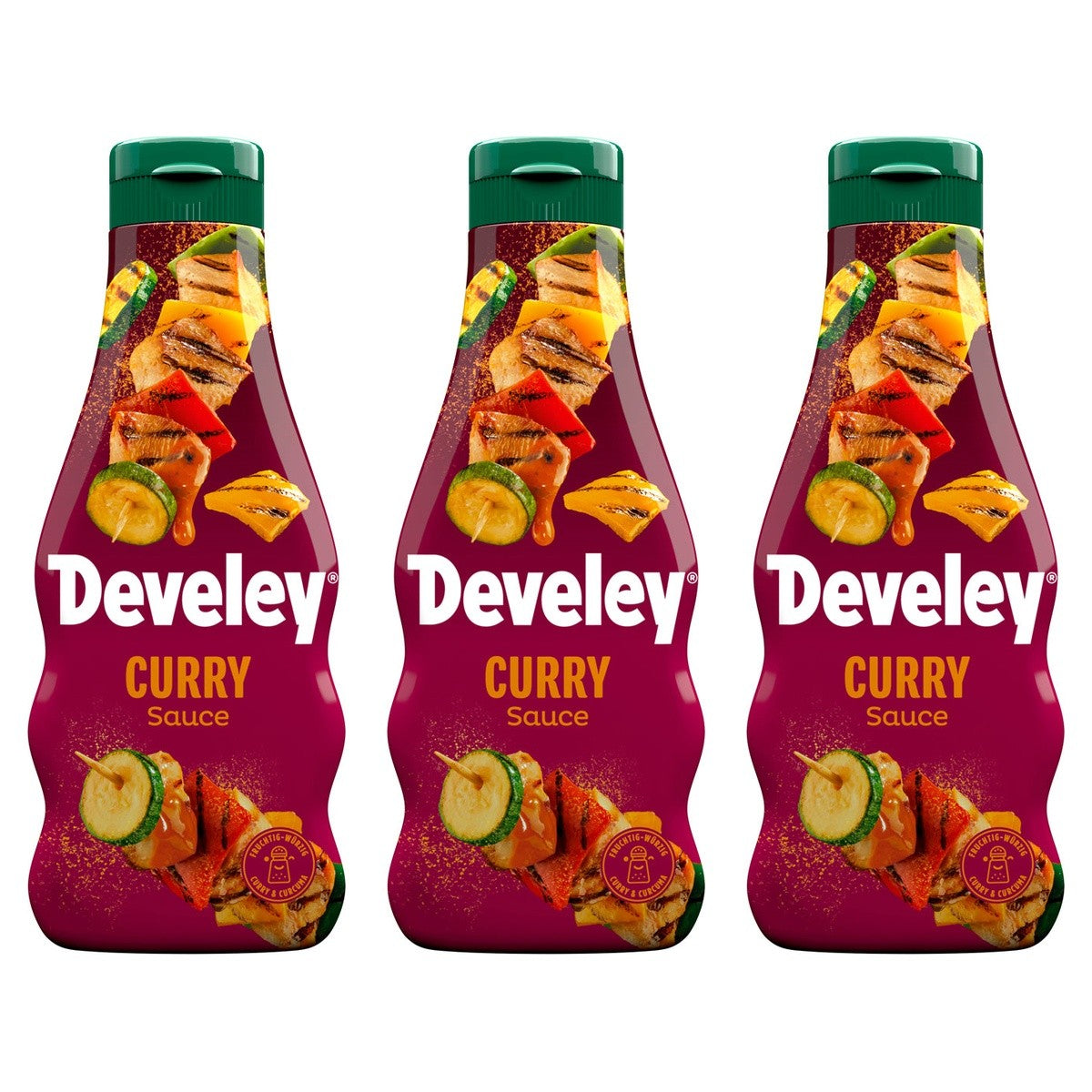 Develey Curry Sauce – 3 x 250 ml (750 ml)