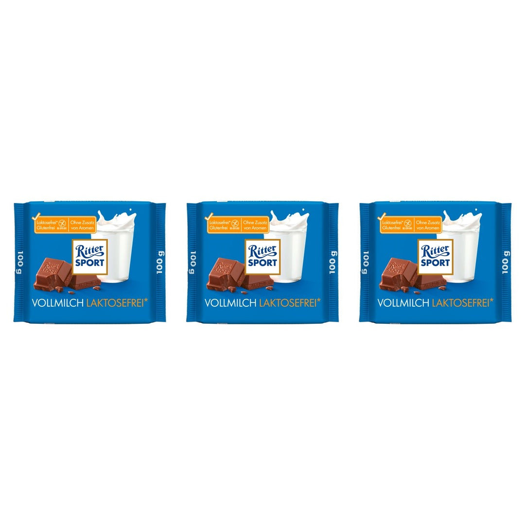 Ritter Sport Vollmilch laktosefrei – 3 x 100 g (300 g)
