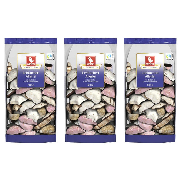 Weiss Lebkuchen-Allerlei – 3 x 600 g (1800 g)