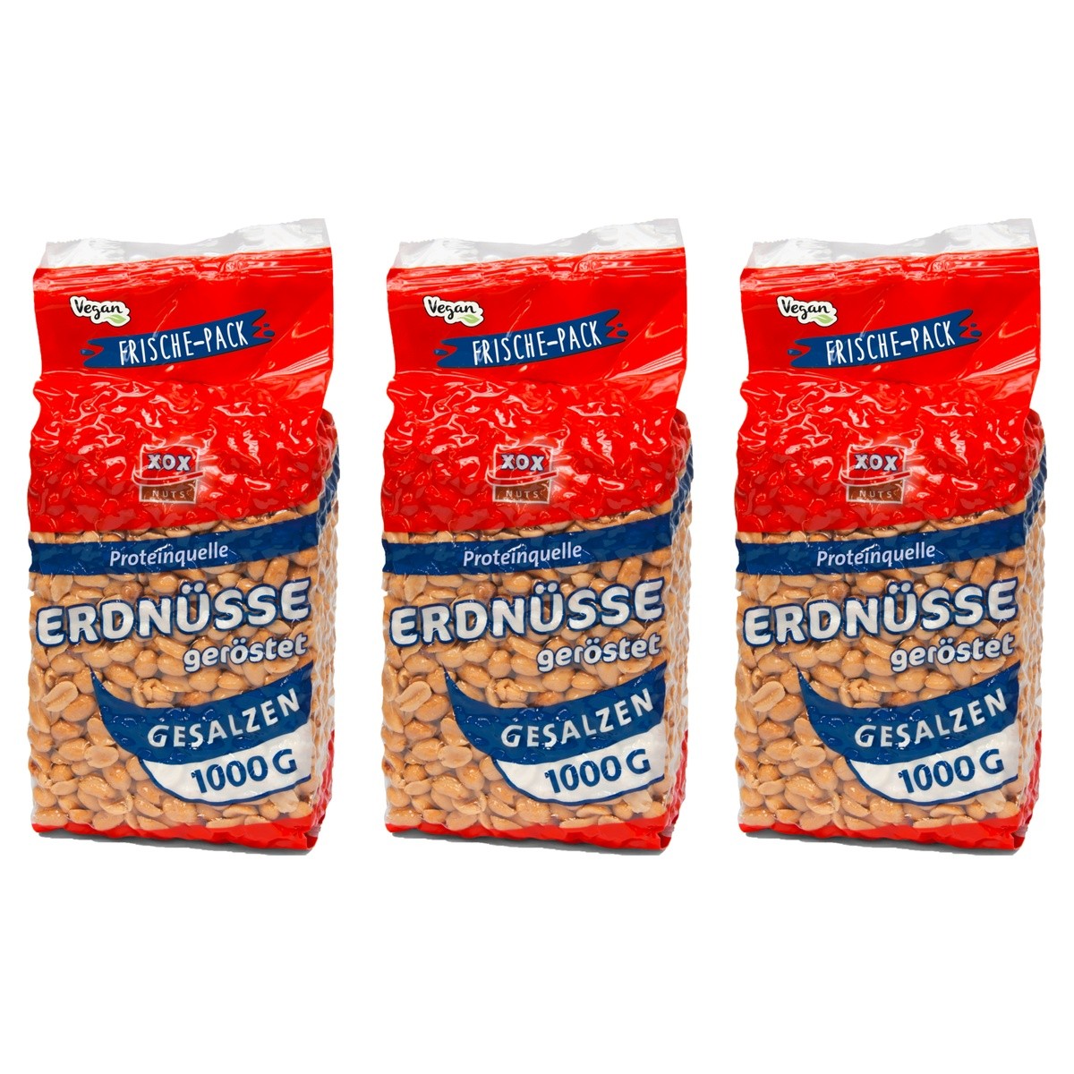 XOX Erdnüsse gesalzen – 3 x 1000 g (3000 g)