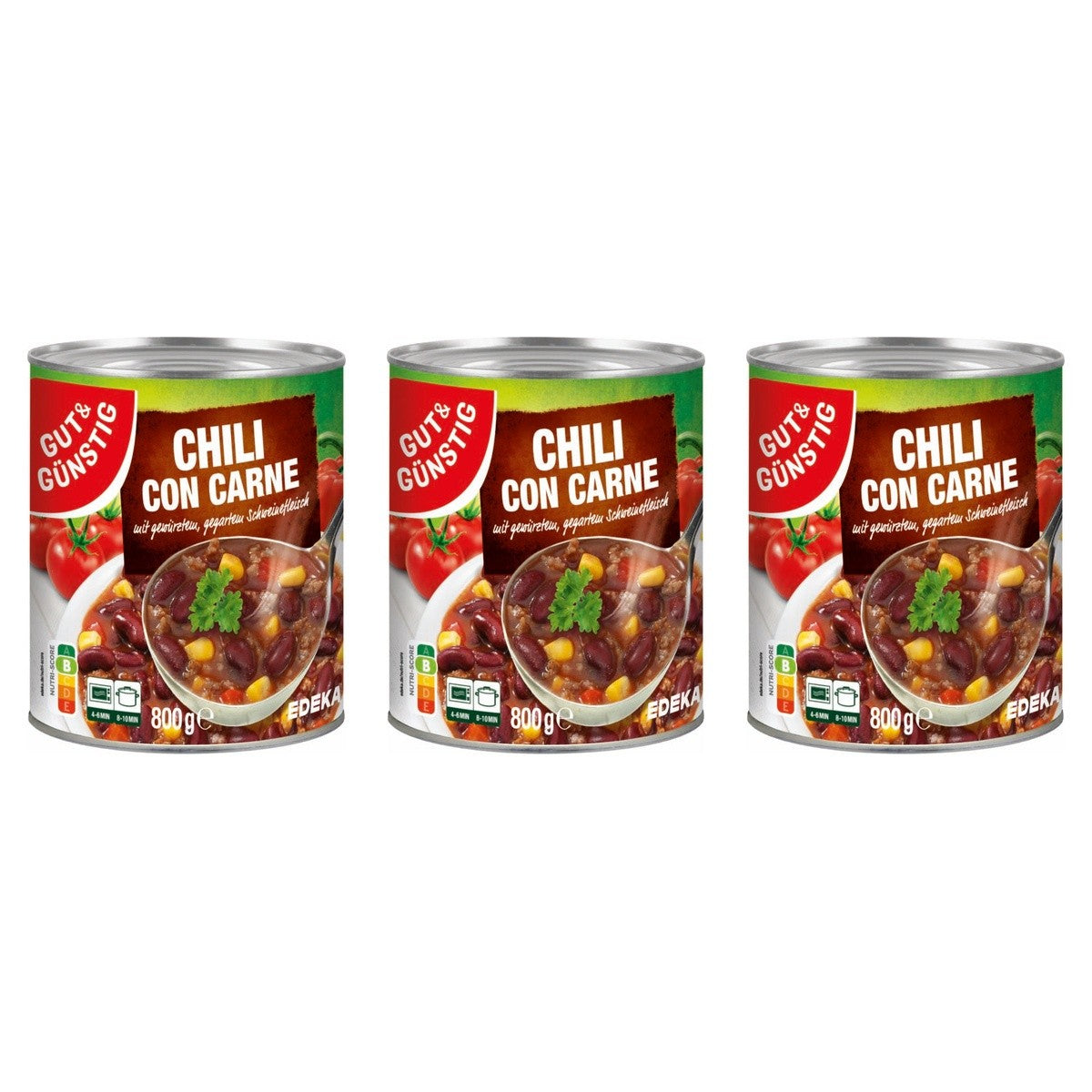 Gut&Günstig Chili con Carne – 3 x 800 g (2400 g)