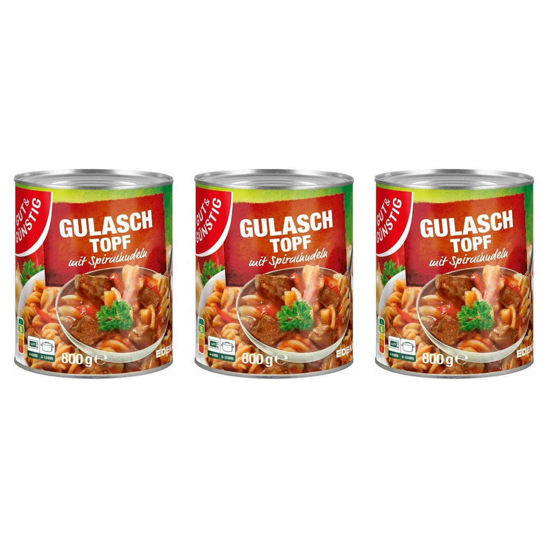 Gut&Günstig Schweinegulasch – 3 x 800 g (2400 g)