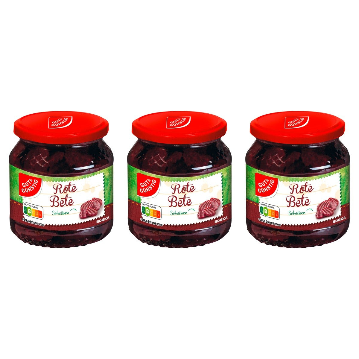 Gut&Günstig Rote Bete Scheiben – 3 x 670 g (2010 g)
