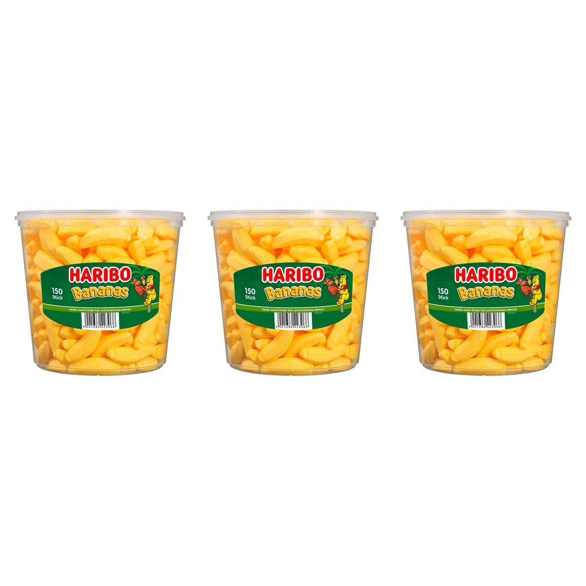 Haribo Bananas 150Stück – 3 x 1050 g (3150 g)