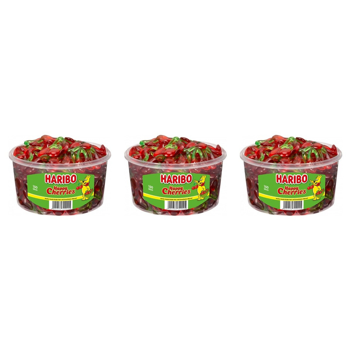Haribo Happy Cherries 150Stück – 3 x 1200 g (3600 g)