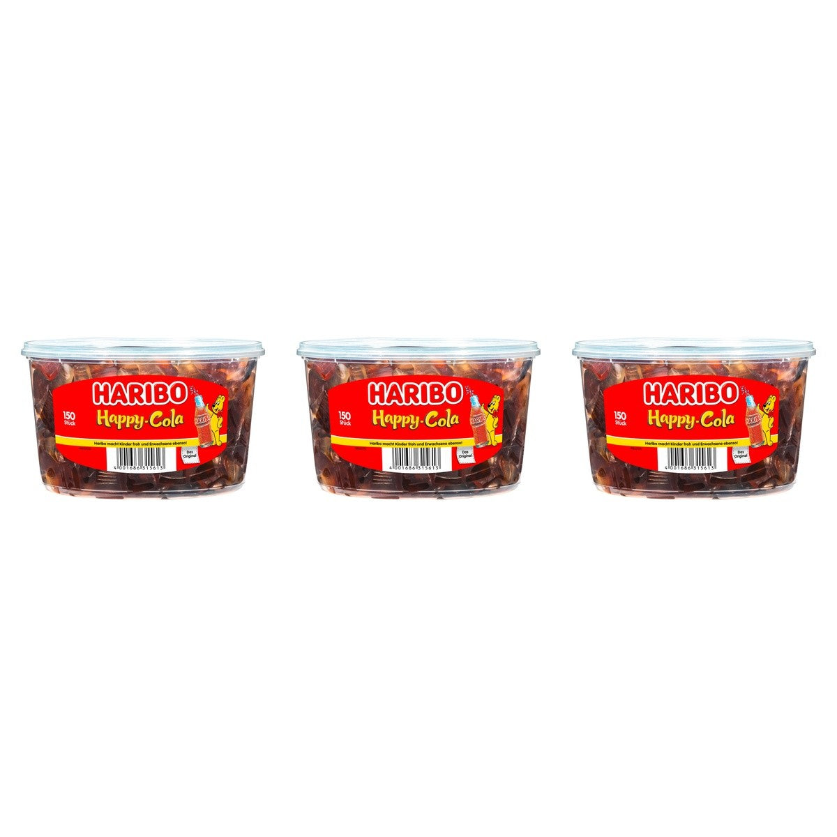 Haribo Happy Cola 150Stück – 3 x 1200 g (3600 g)