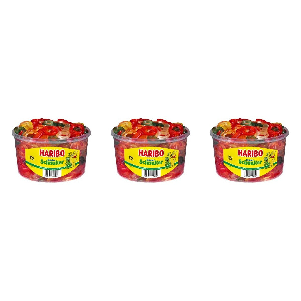 Haribo Kinder Schnuller 150Stück – 3 x 1200 g (3600 g)