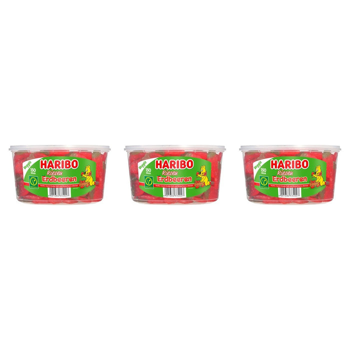 Haribo Riesen Erdbeeren 150Stück – 3 x 1350 g (4050 g)