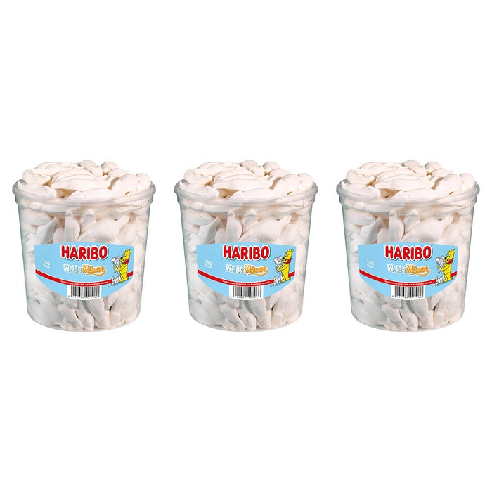Haribo weisse Mäuse 150Stück – 3 x 1050 g (3150 g)