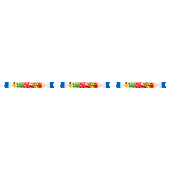 Haribo Roulette Fruchtgummi-Rolle – 3 x 25 g (75 g)