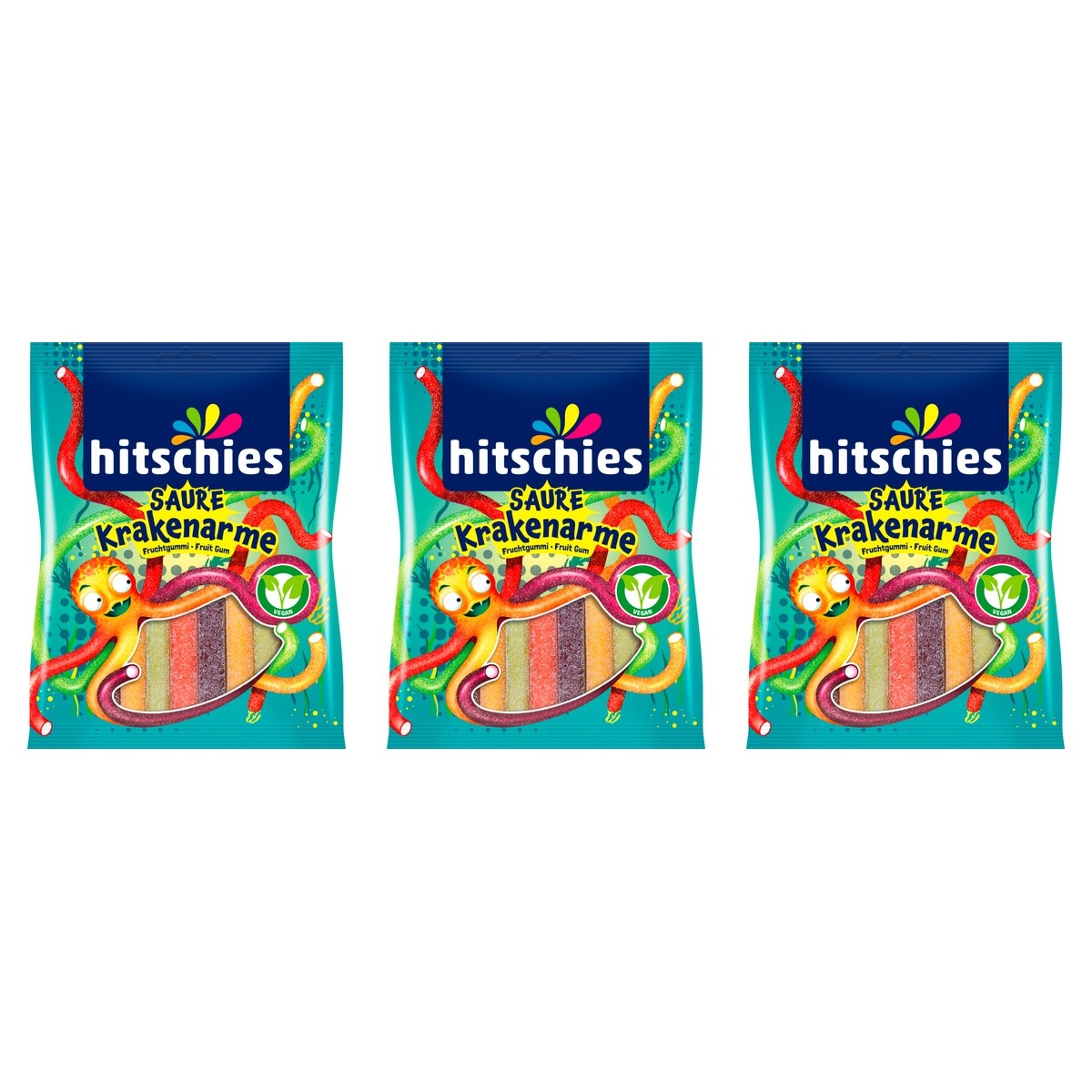 Hitschies Saure Krakenarme – 3 x 125 g (375 g)