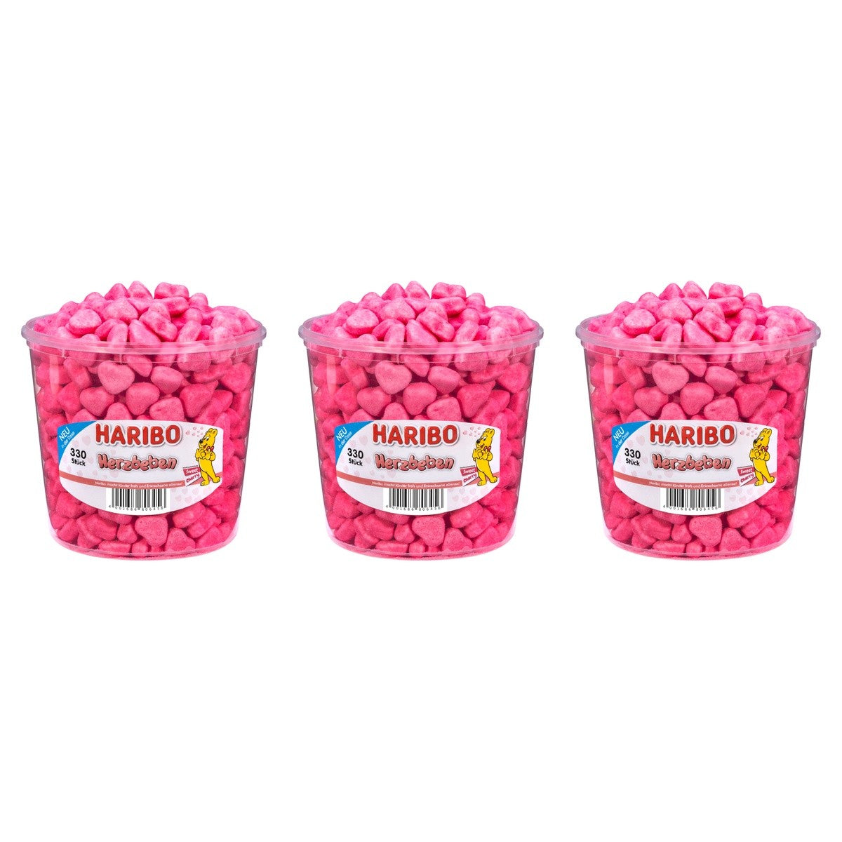 Haribo Herzbeben 330ST – 3 x 1200 g (3600 g)