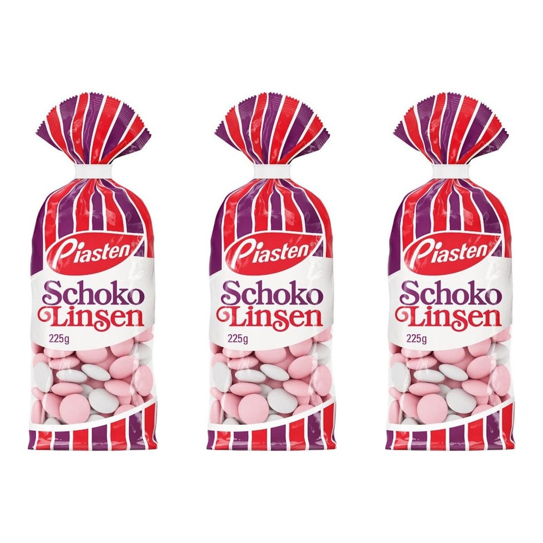 Piasten Schokolinsen – 3 x 225 g (675 g)