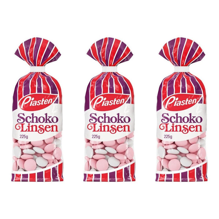 Piasten Schokolinsen – 3 x 225 g (675 g)