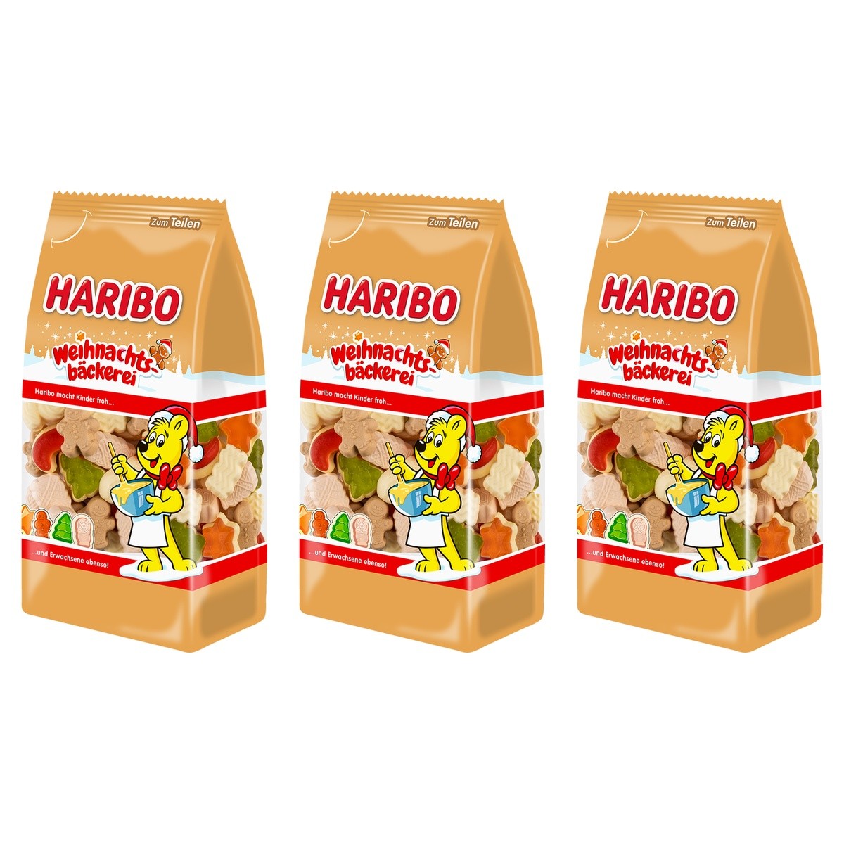 Haribo Weihnachtsbäckerei – 3 x 250 g (750 g)