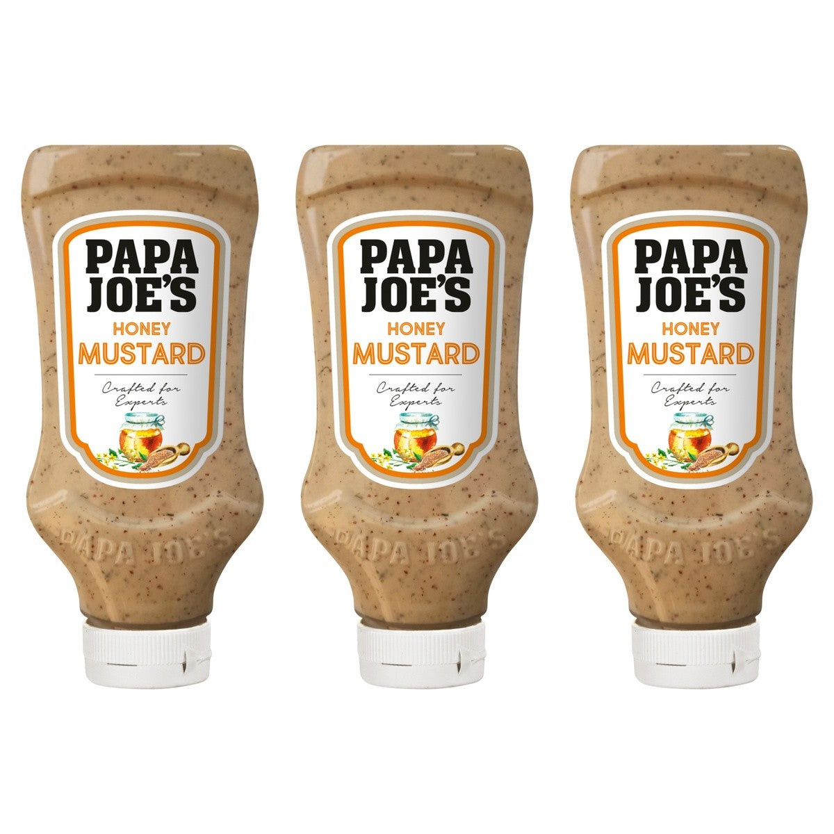 Papa Joe's Honig Senf Sauce – 3 x 300 ml (900 ml)
