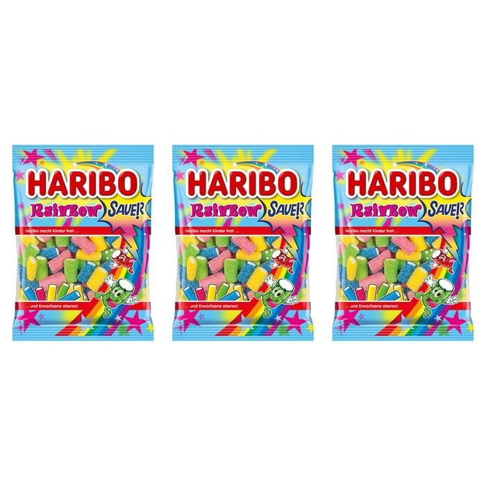 Haribo Rainbow Fizz – 3 x 160 g (480 g)