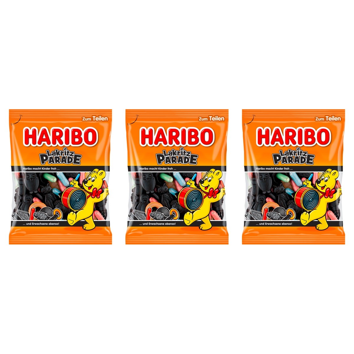Haribo Lakritz Parade – 3 x 175 g (525 g)