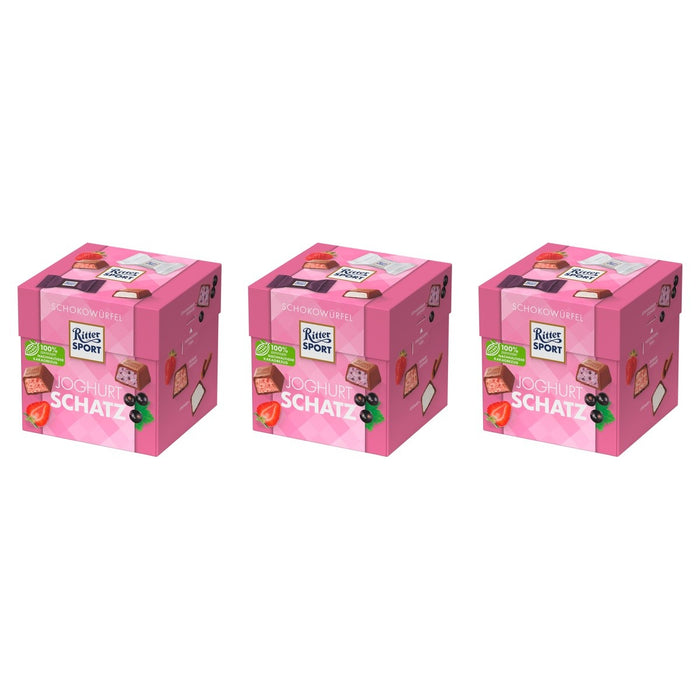 Ritter Sport Schokowürfel Joghurt Schatz – 3 x 176 g (528 g)