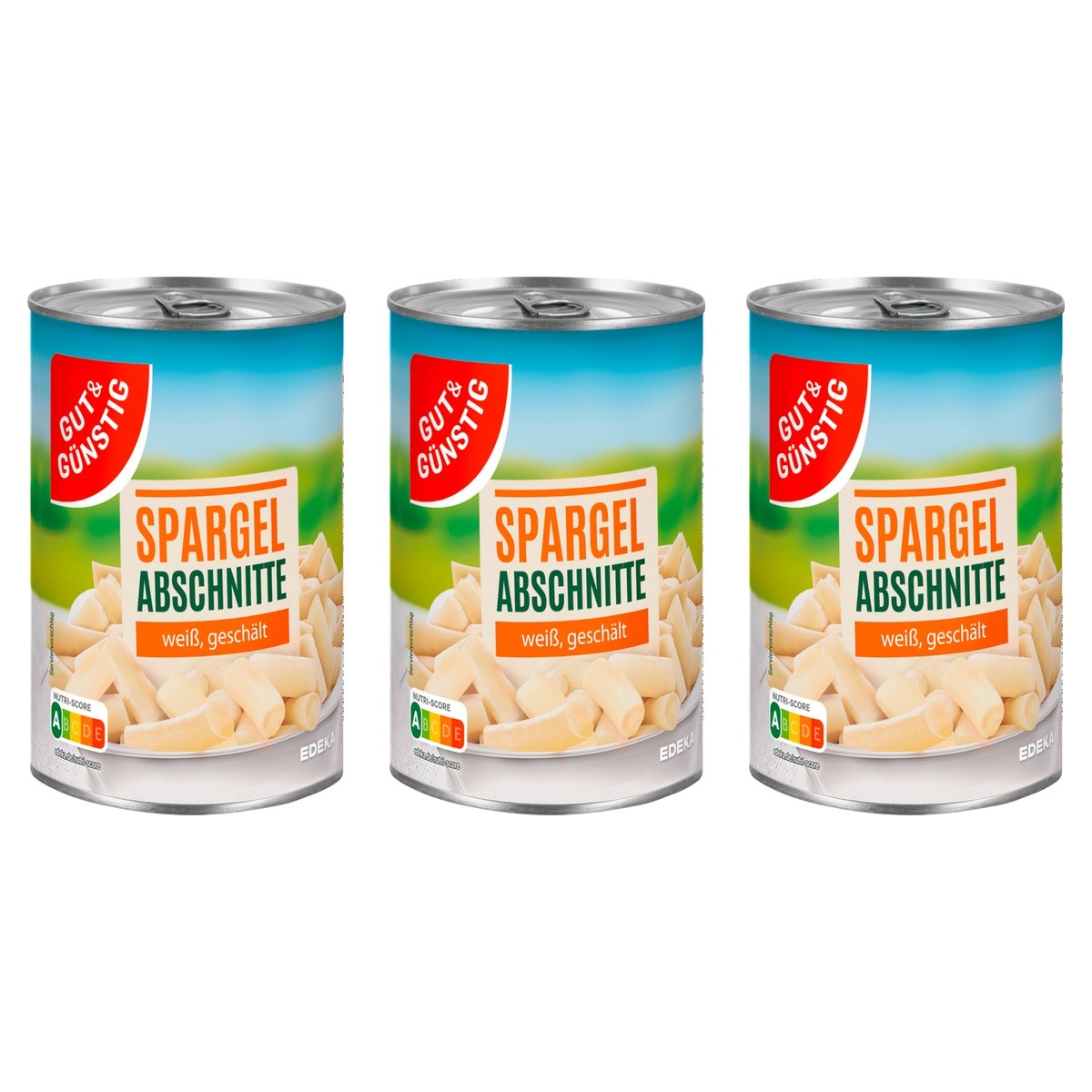 Gut&Günstig Spargelabschnitte ohne Köpfe – 3 x 420 g (1260 g)