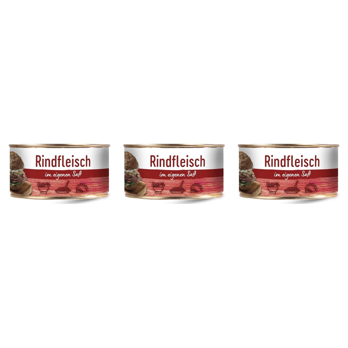 Dreistern Rindfleisch im eigenen Saft – 3 x 300 g (900 g)