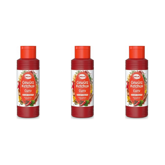 Hela Gewürz Ketchup Curry leicht scharf – 3 x 300 ml (900 ml)