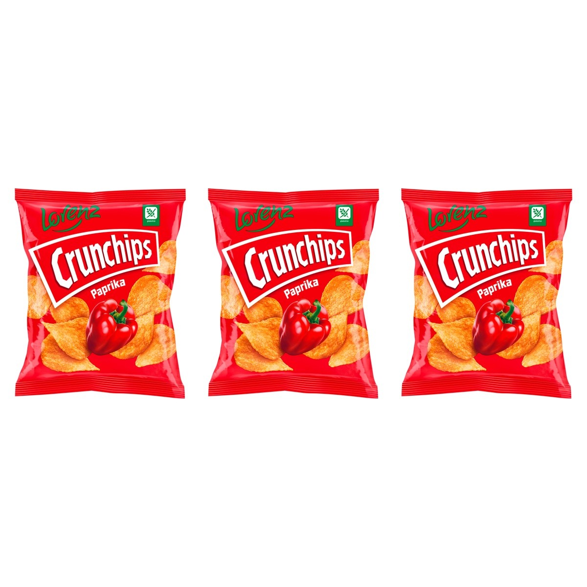 Crunchips Paprika – 3 x 25 g (75 g)