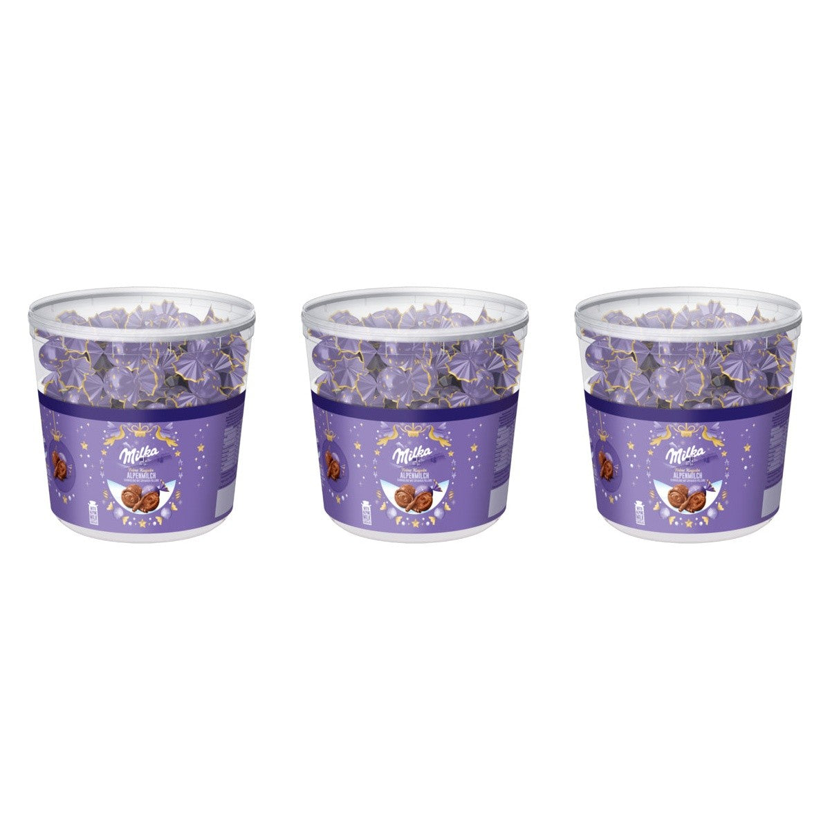 Milka feine Kugeln Alpenmilch – 3 x 900 g (2700 g)