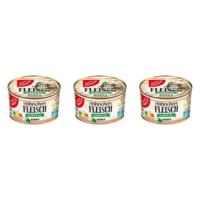 Gut&Günstig Hähnchenfleisch in eigenem Saft – 3 x 300 g (900 g)