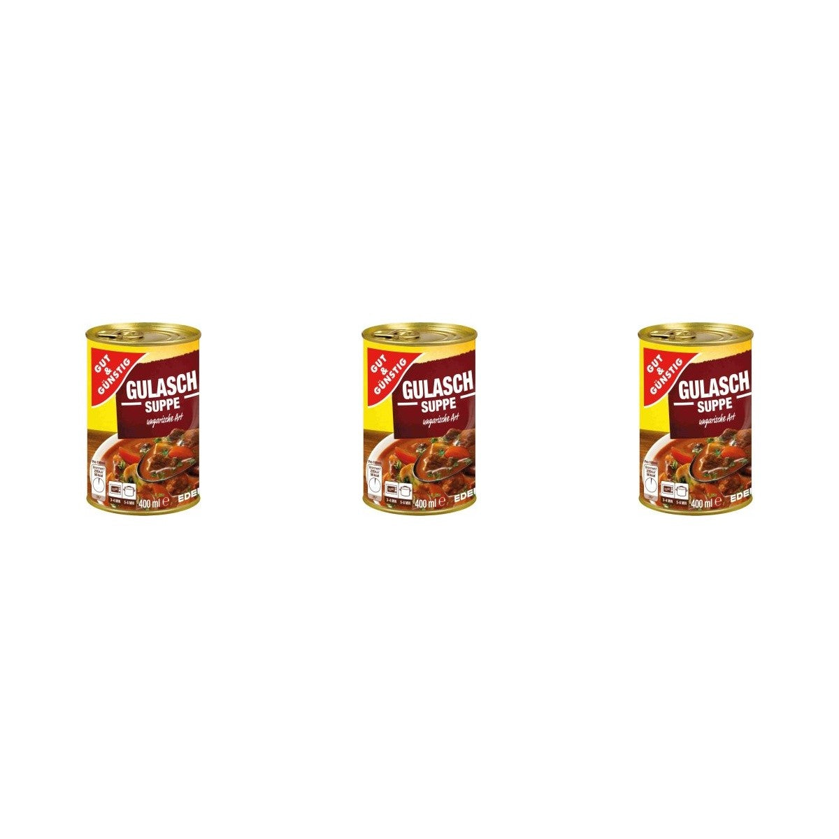 Gut&Günstig Gulasch-Suppe – 3 x 400 ml (1200 ml)