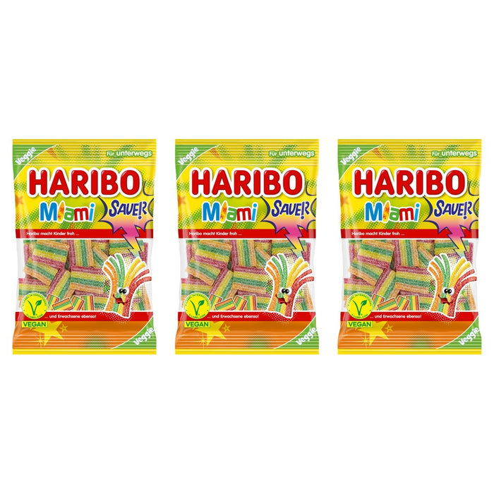Haribo Miami Sauer – 3 x 85 g (255 g)