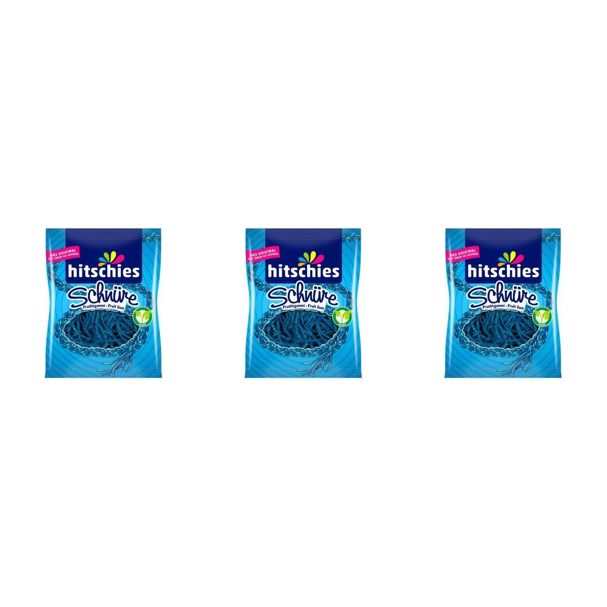 Hitschies Schnüre blau – 3 x 125 g (375 g)