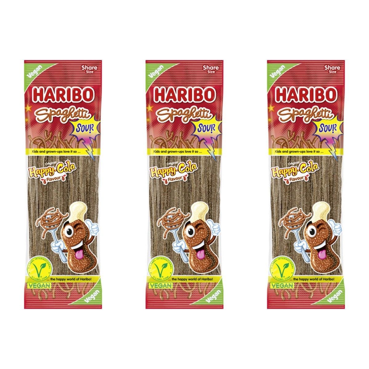 Haribo Spaghetti Cola – 3 x 200 g (600 g)