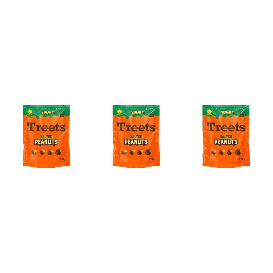 Treets Salted Peanuts Vegan – 3 x 200 g (600 g)