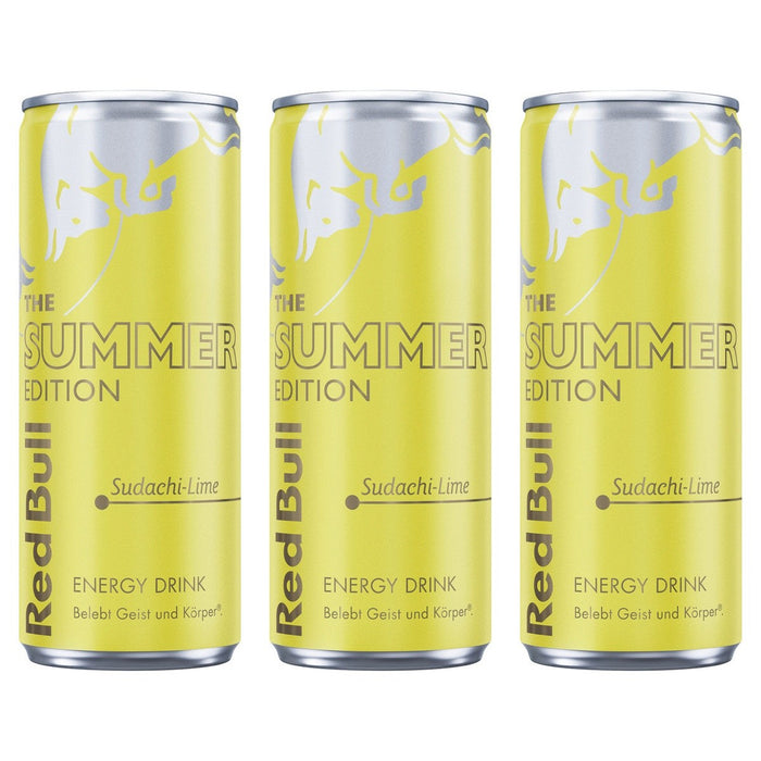 Red Bull Energy Drink Summer Edition Sudachi-Lime – 3 x 250 ml (750 ml)