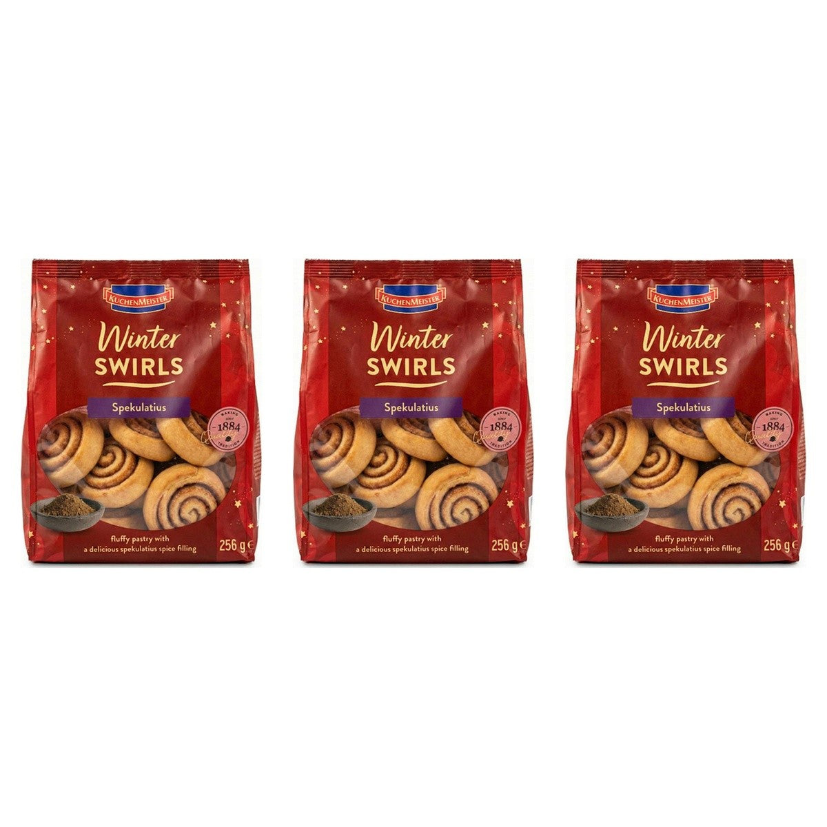 KuchenMeister Winter Swirls Spekulatius Style – 3 x 256 g (768 g)