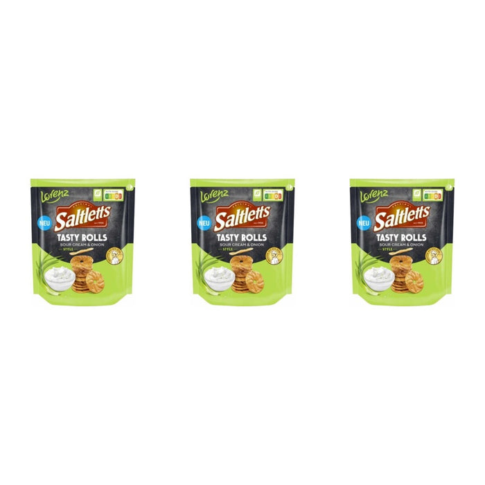 Saltletts Tasty Rolls Sour Cream&Onion Style – 3 x 130 g (390 g)